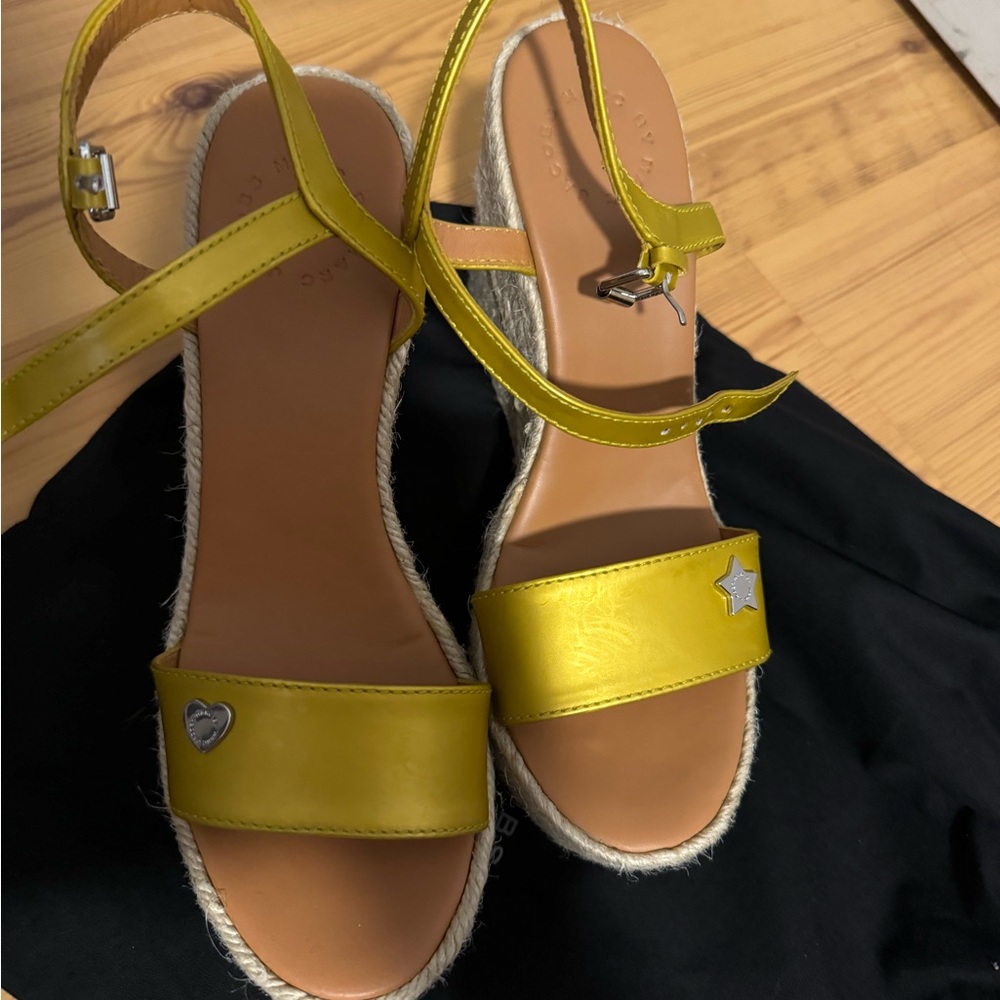 New Marc Jacobs yellow espadriile wedges